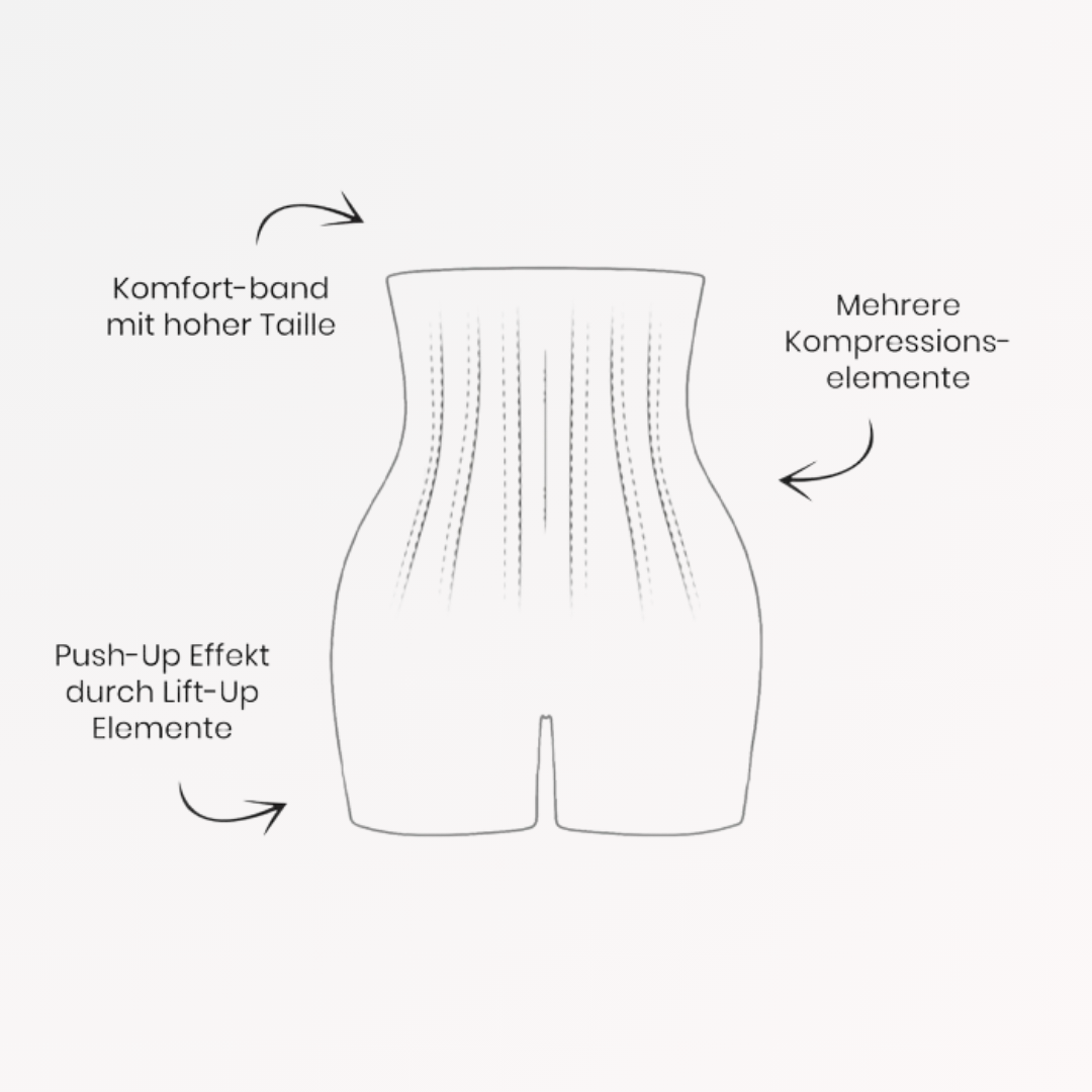 Hochtaillierte Formende Po Lift Shorts mit Bauchstütze